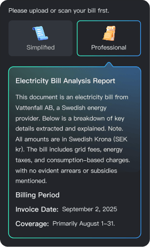 Electricity bill analysis report